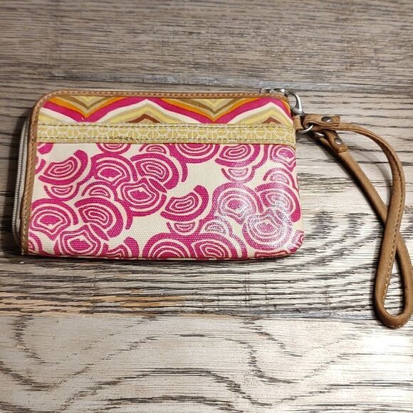 Fossil Key-Per Zipper Wristlet Vintage - Picture 6 of 13